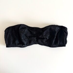 Vintage Warners Naked Lace Bra Black Strapless Unlined Lingerie